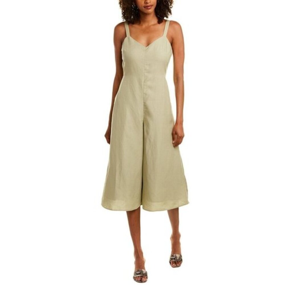 NWT Club Monaco khaki green wide leg jumpsuit 4